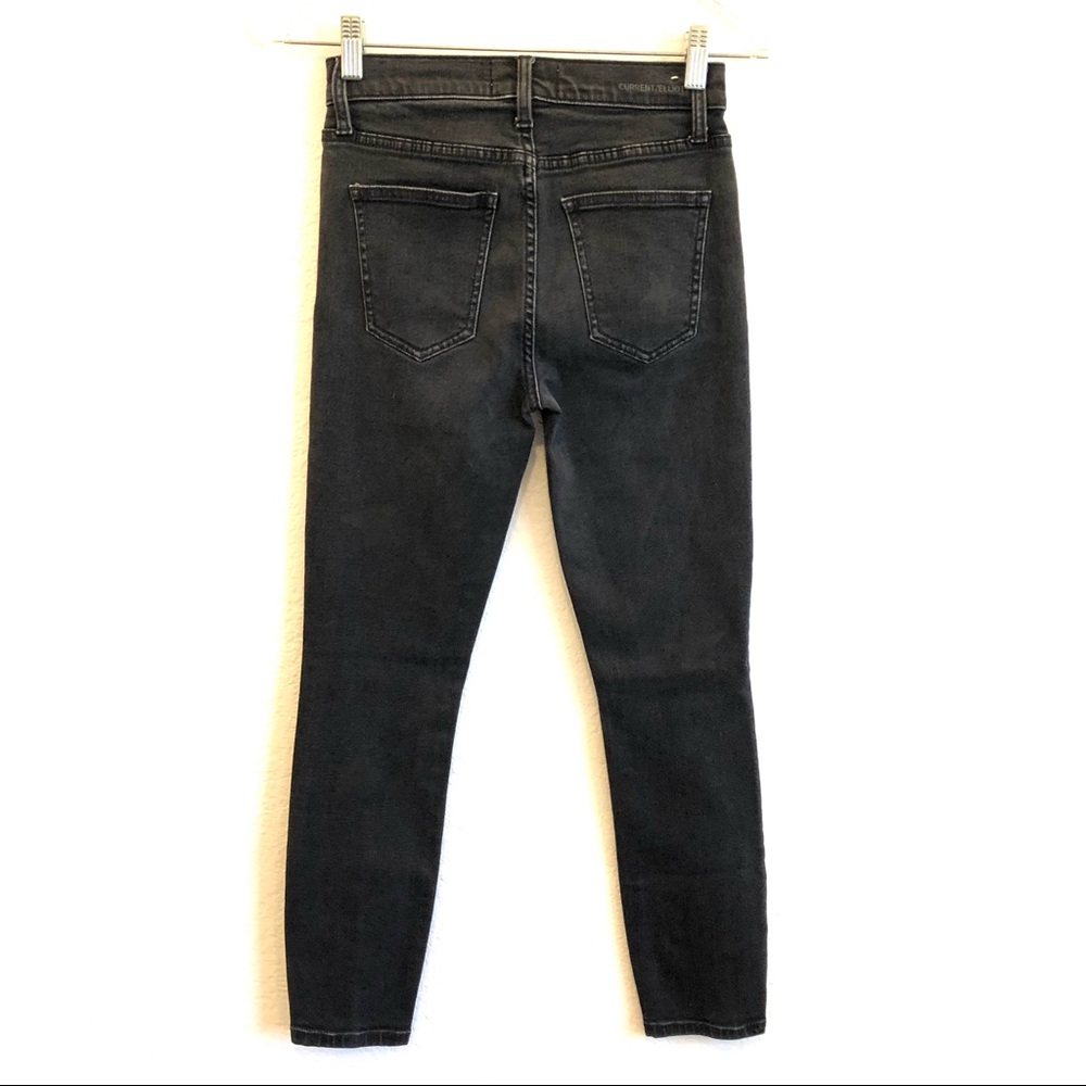 Current Elliott High Waisted The Stilleto Star Print Jeans Size 25 Black - Picture 6 of 9
